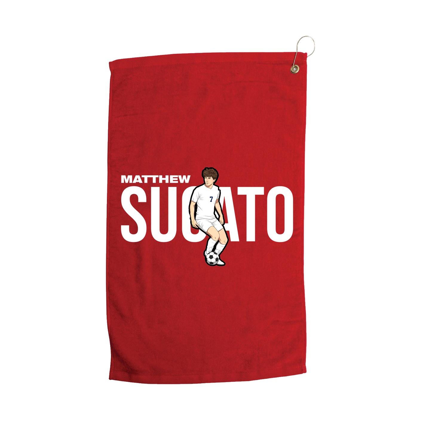 Golf Towel — Player Name in Red