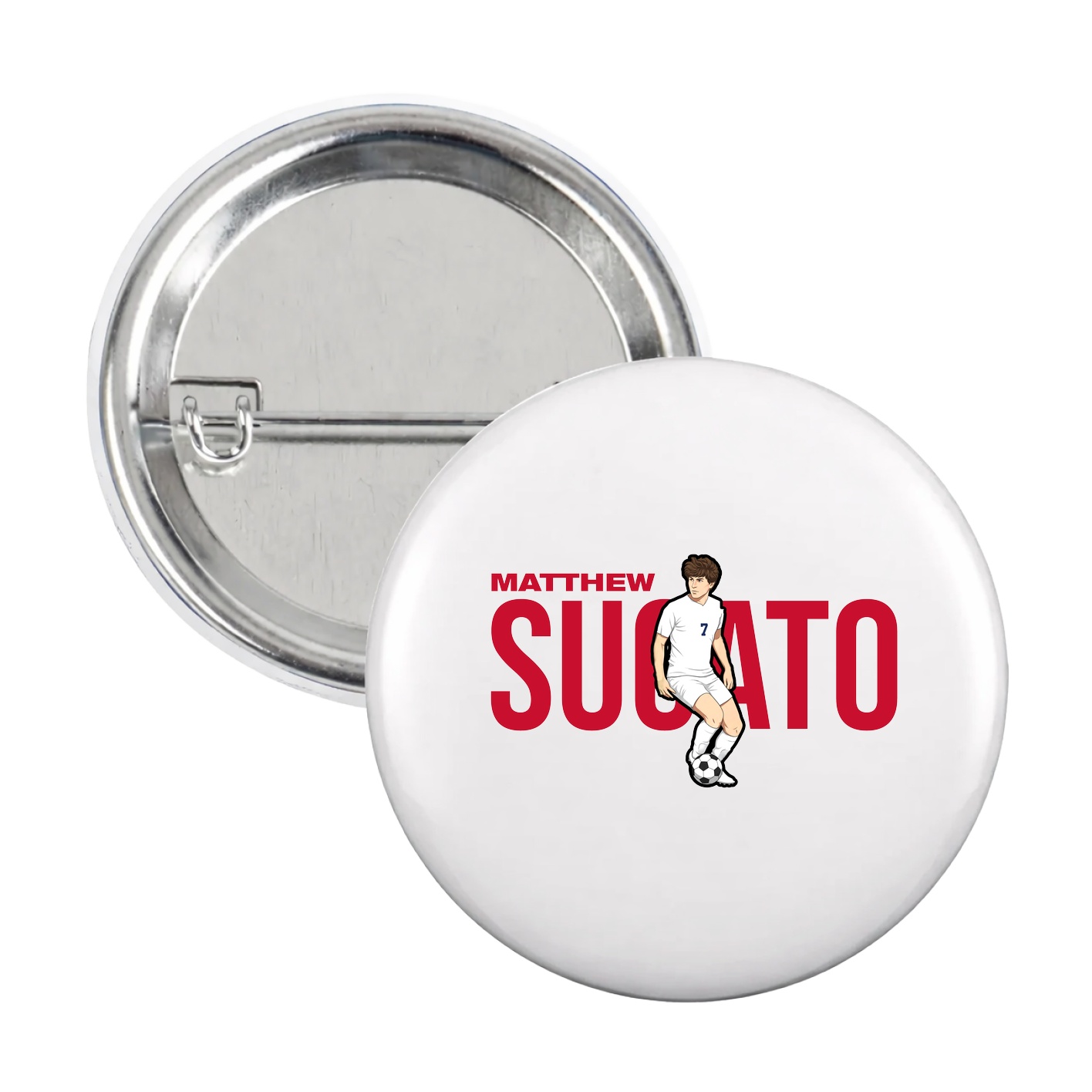 Game Day Button — Player Name in White