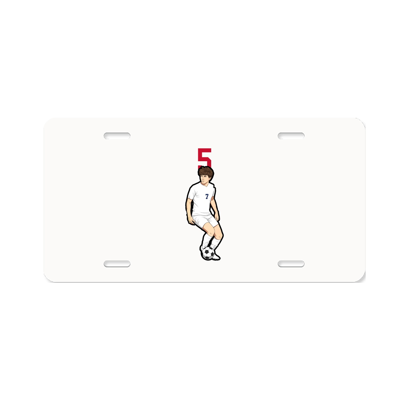 License Plate — Number Top in Classic