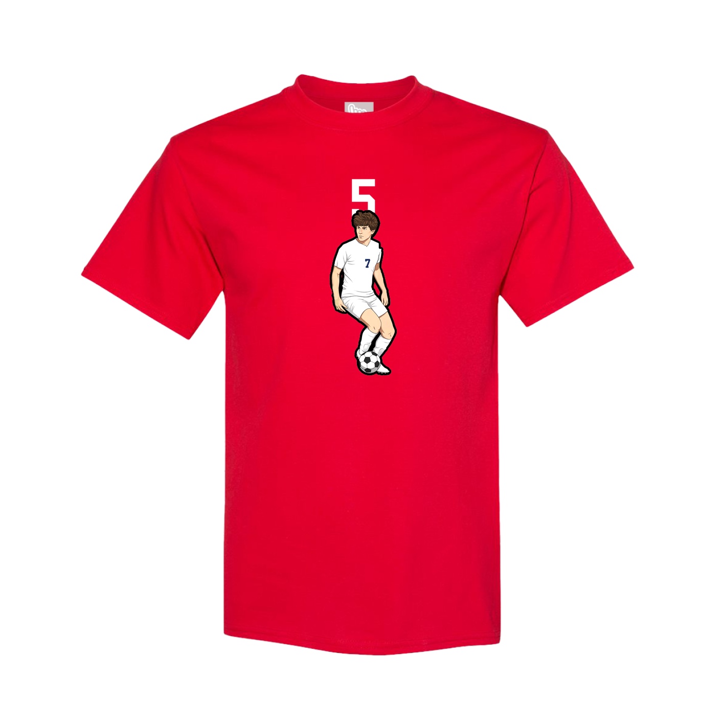 Youth Tee — Number Top in Red