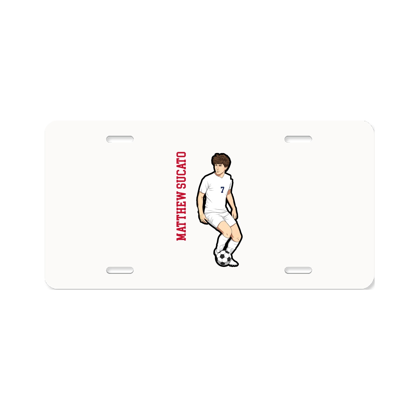 License Plate — Name Vertical in Classic