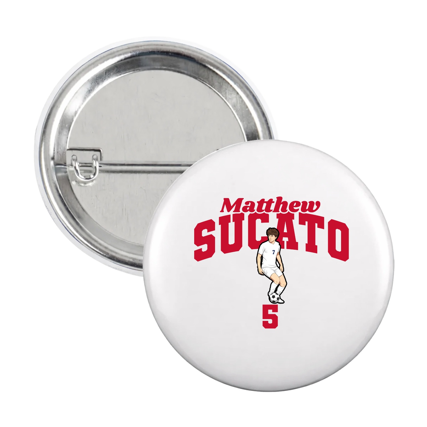 Game Day Button — Signature Arch in White