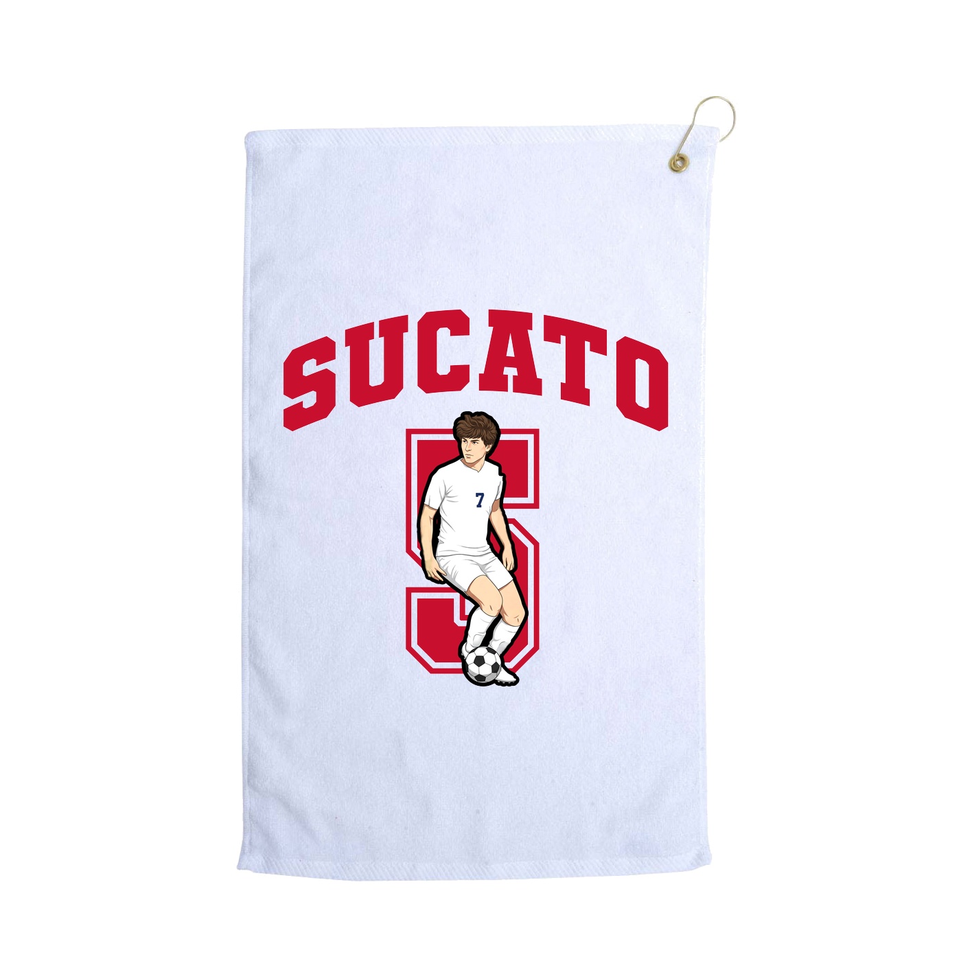 Golf Towel — Number in White