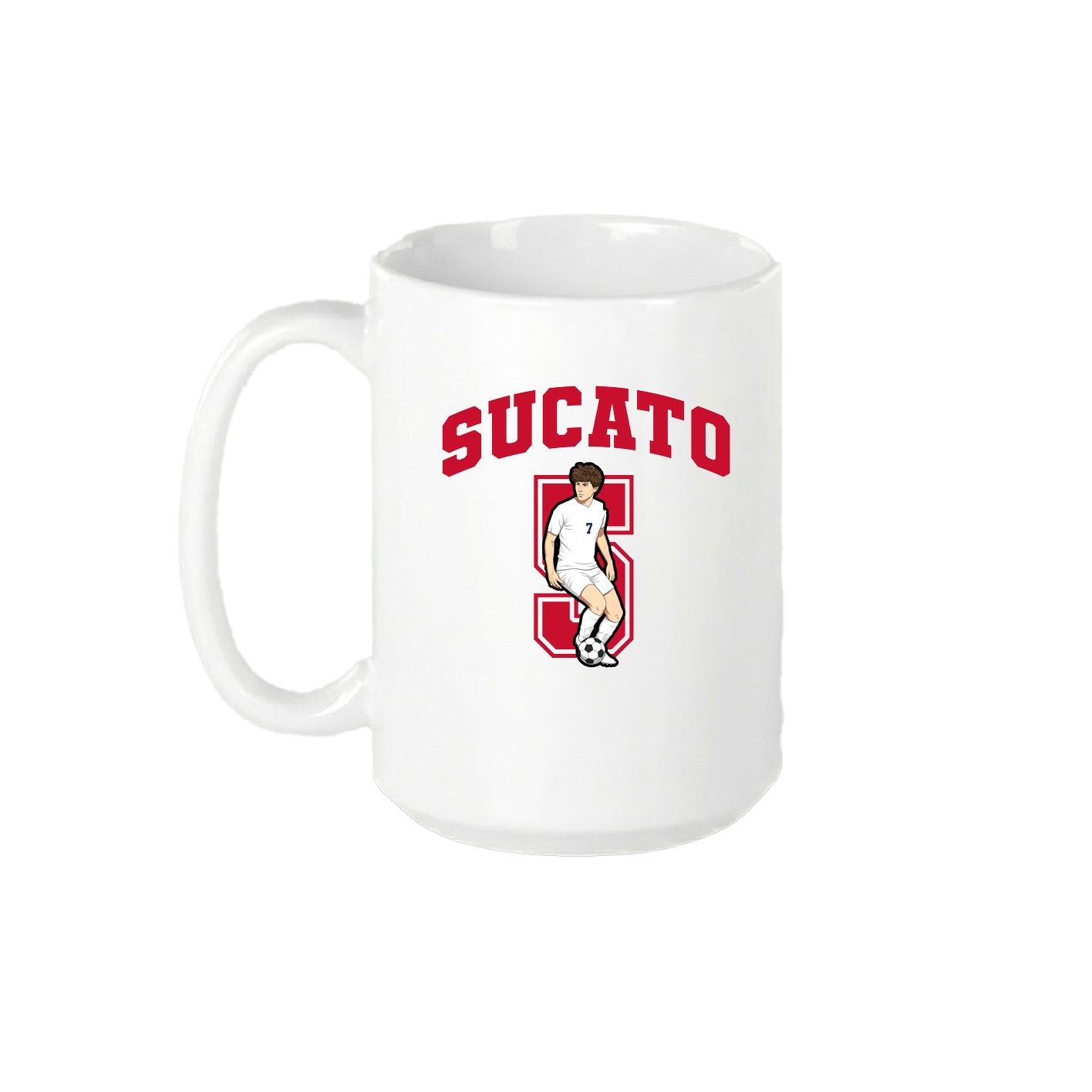 15oz Coffee Mug — Number in White