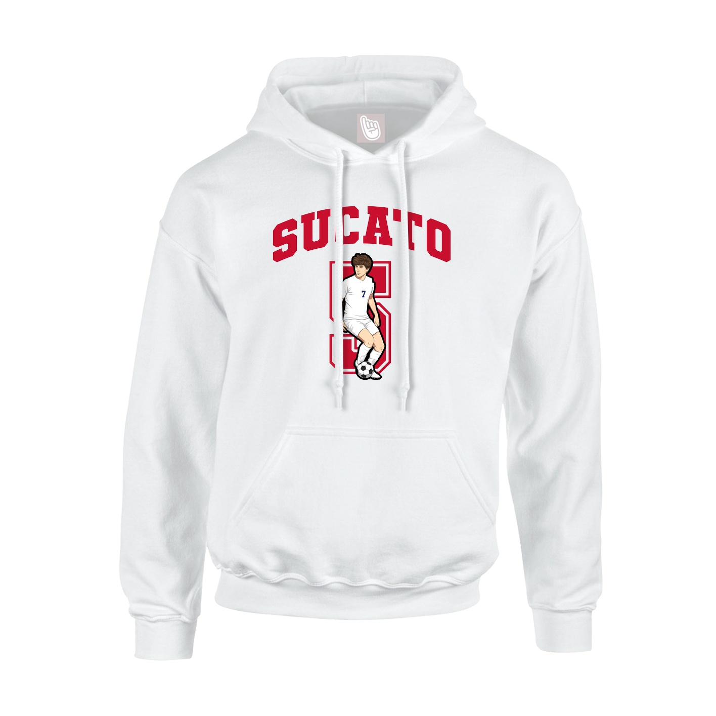 Youth Hoodie — Number in White