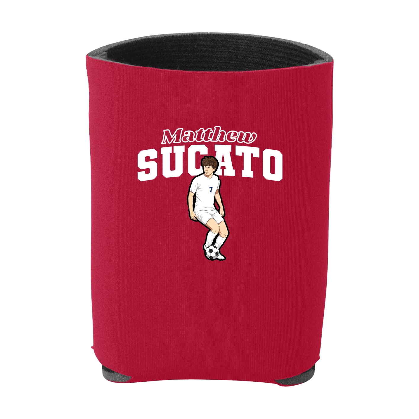 Can Holder — Name Arch in Red