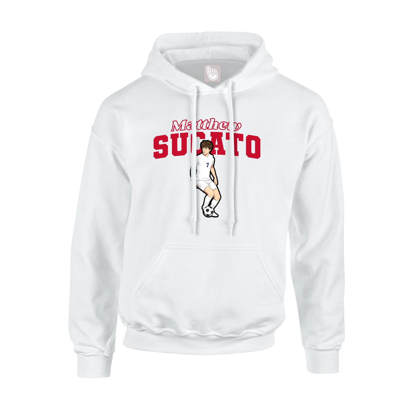 Hoodie — Name Arch in White