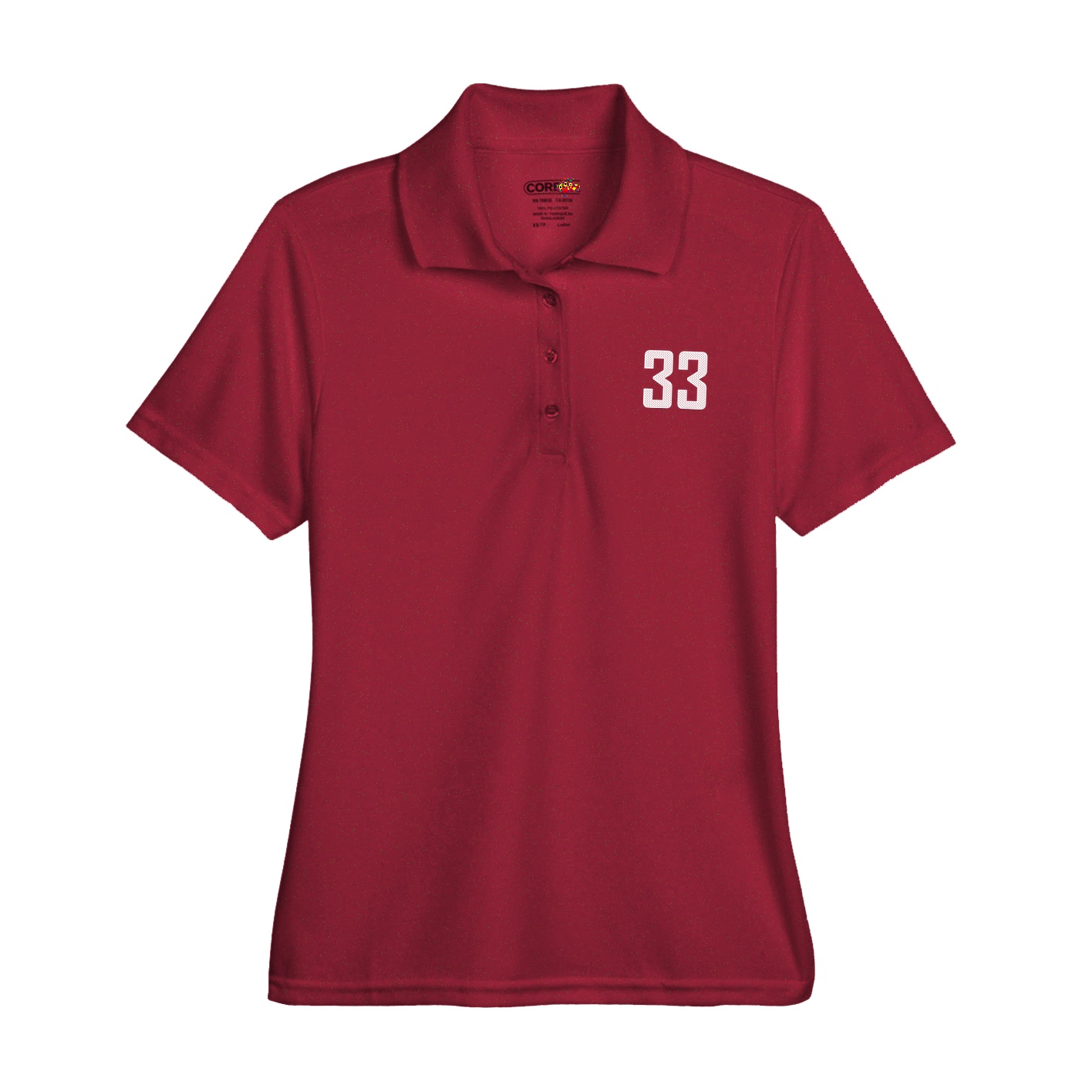 Womens Performance Polo — Front Shirsy in Red