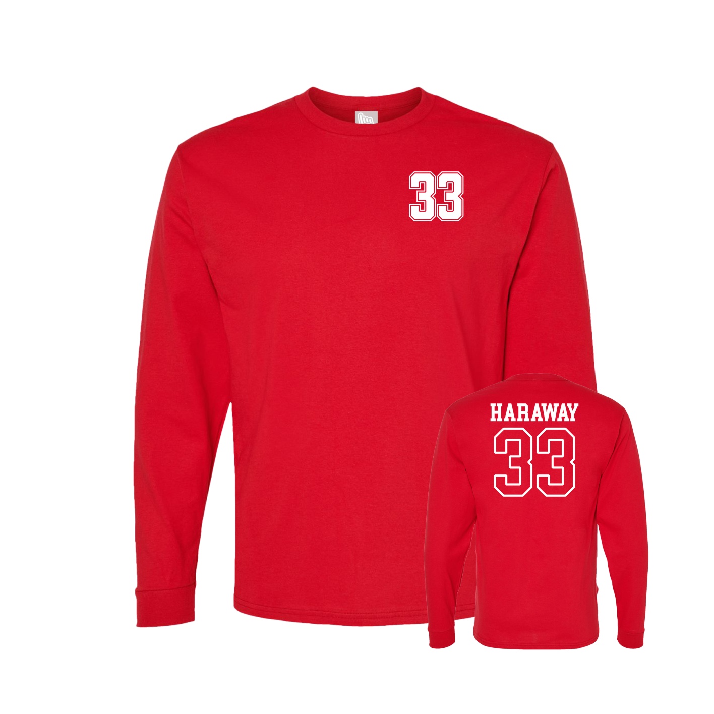 Long Sleeve Tee — Chest Back in Red