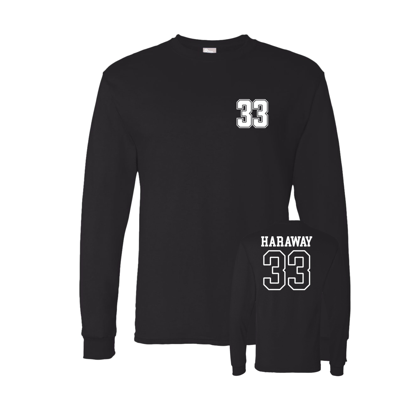 Long Sleeve Tee — Chest Back in Black
