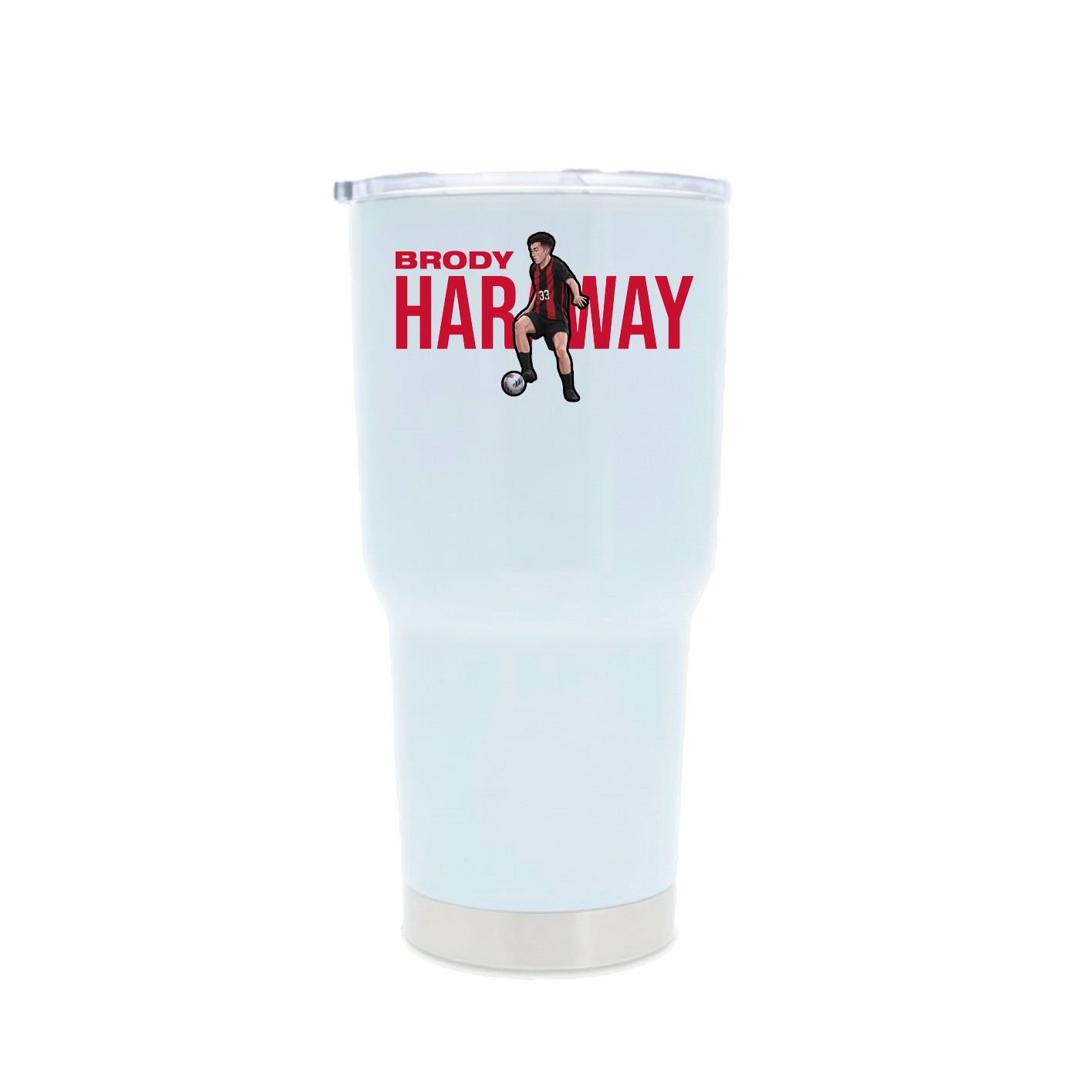 30oz Stainless Steel Tumbler — Player Name in White