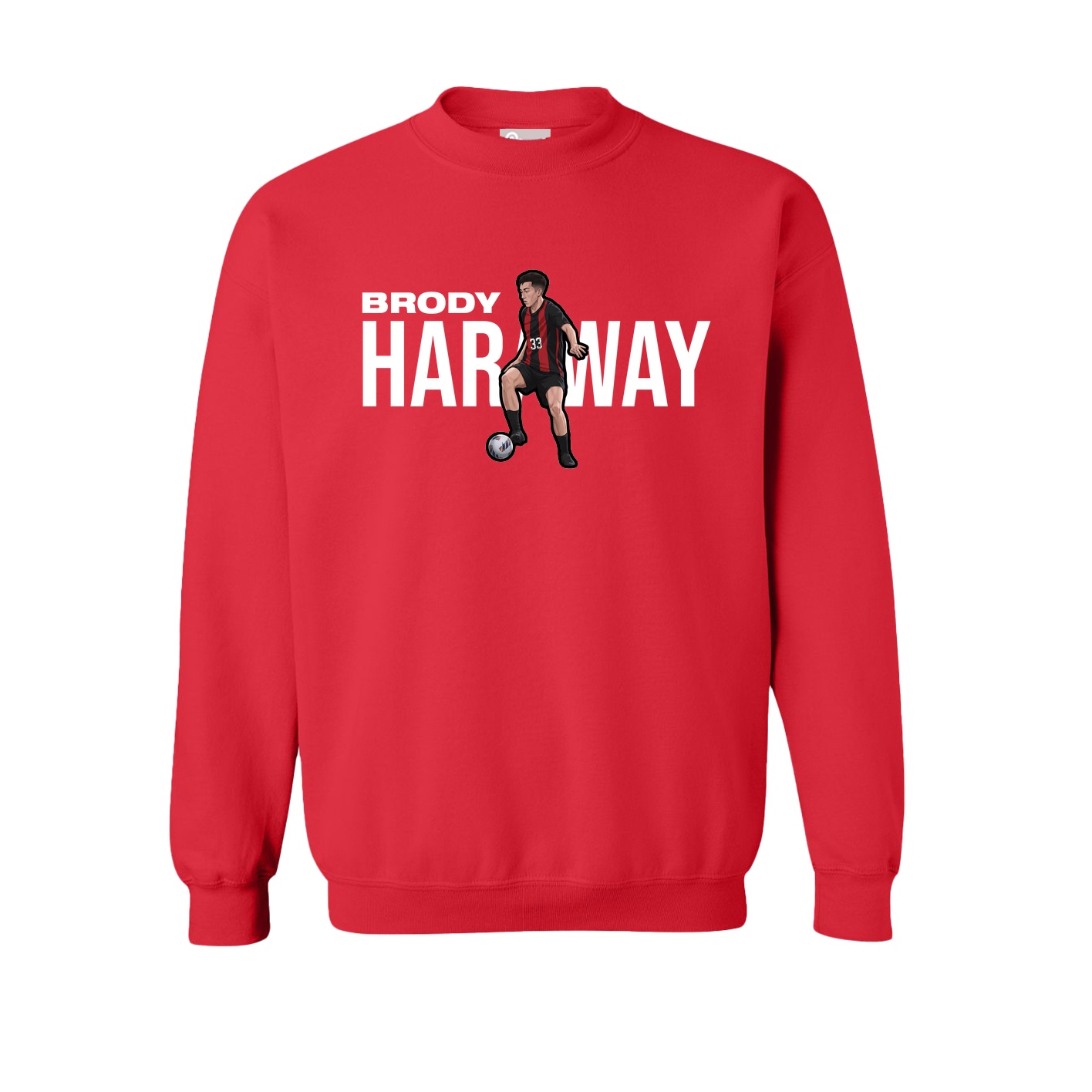 Fleece Crew — Player Name in Red