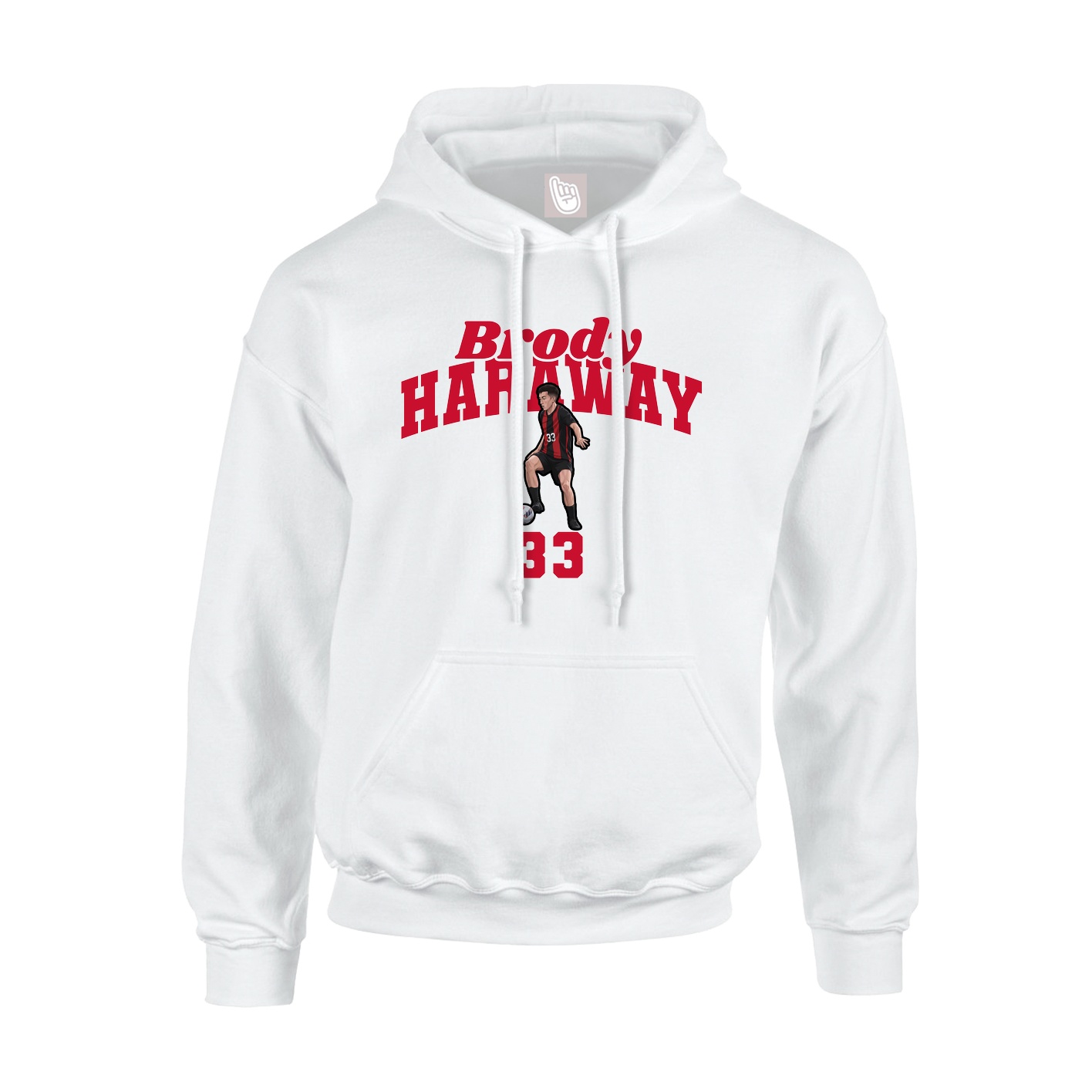 Hoodie — Signature Arch in White
