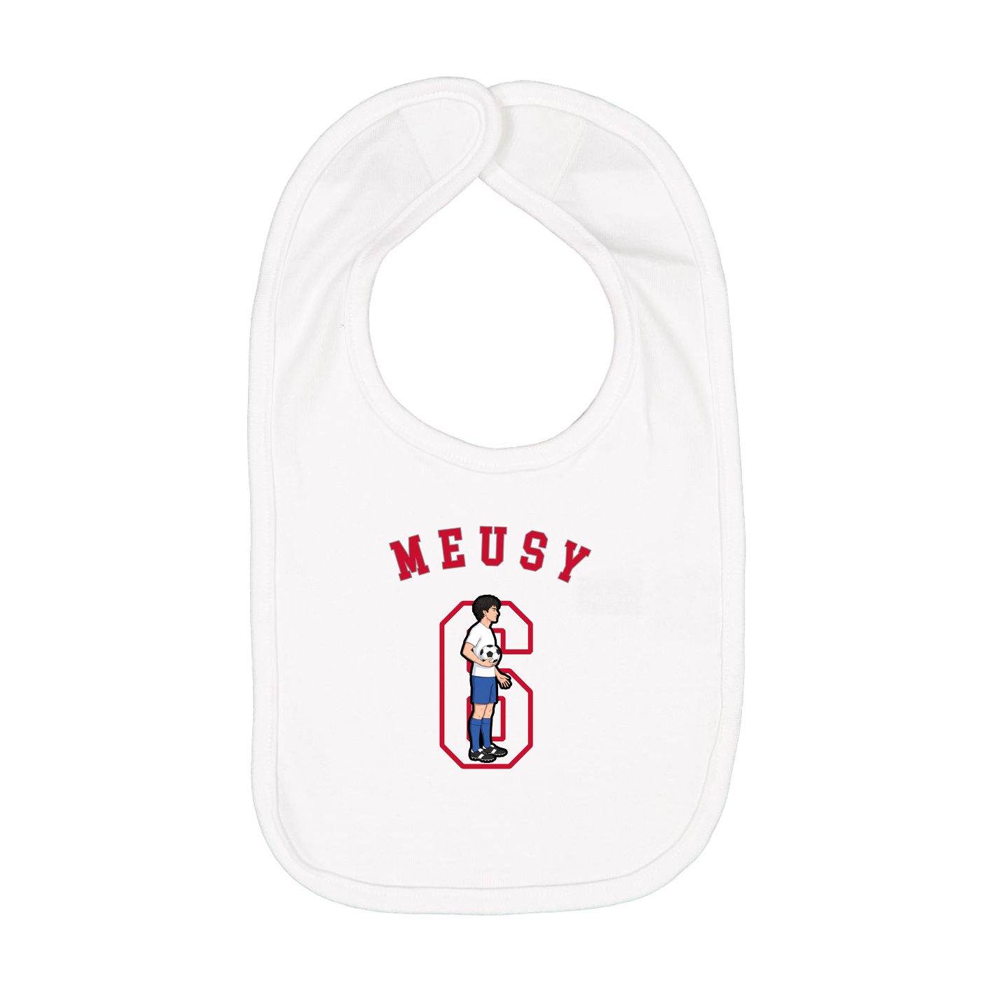 Infant Bib — Shirsey Arch in White