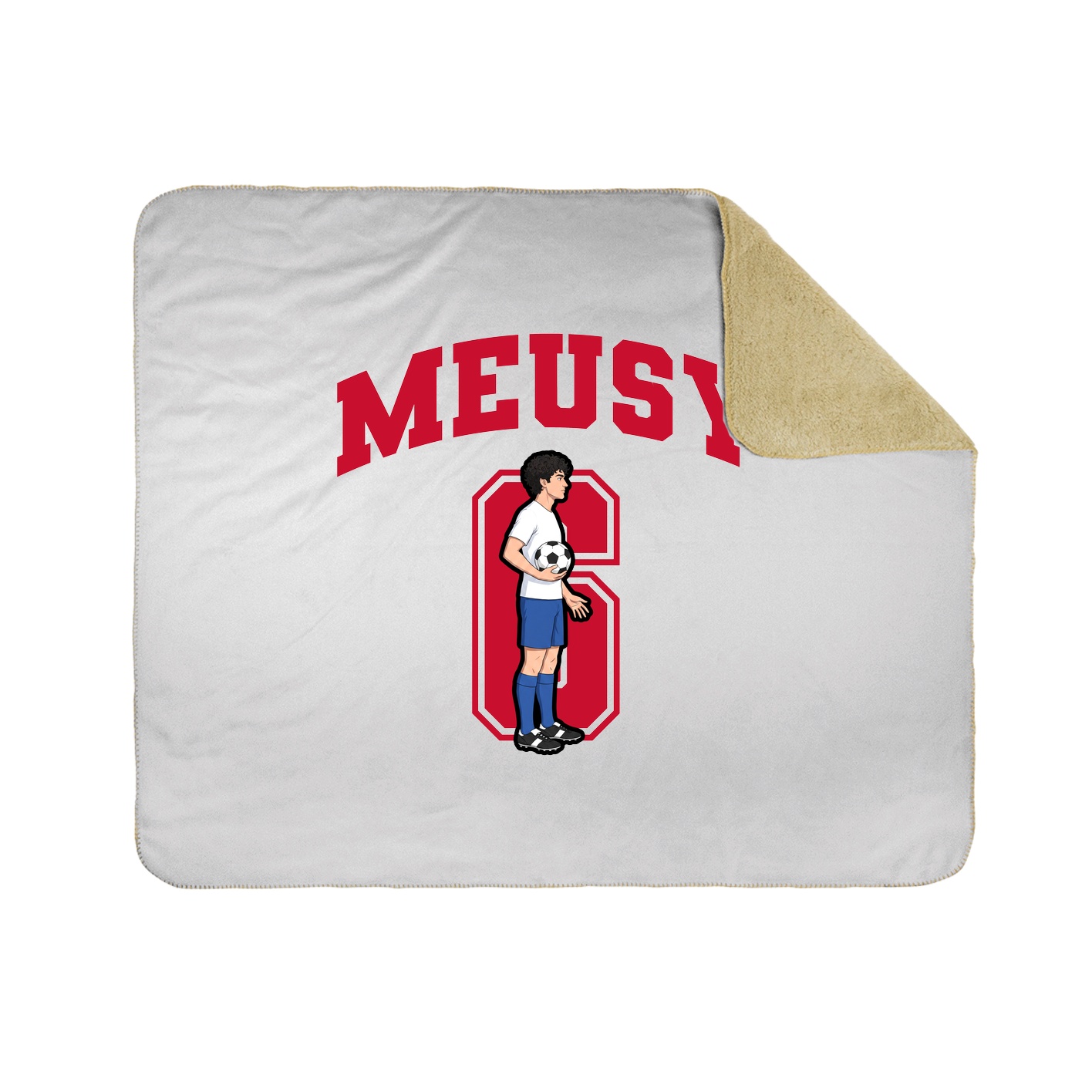 Throw Blanket — Number in White
