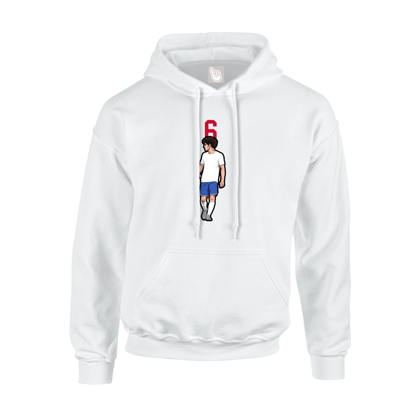 Hoodie — Number Top in White