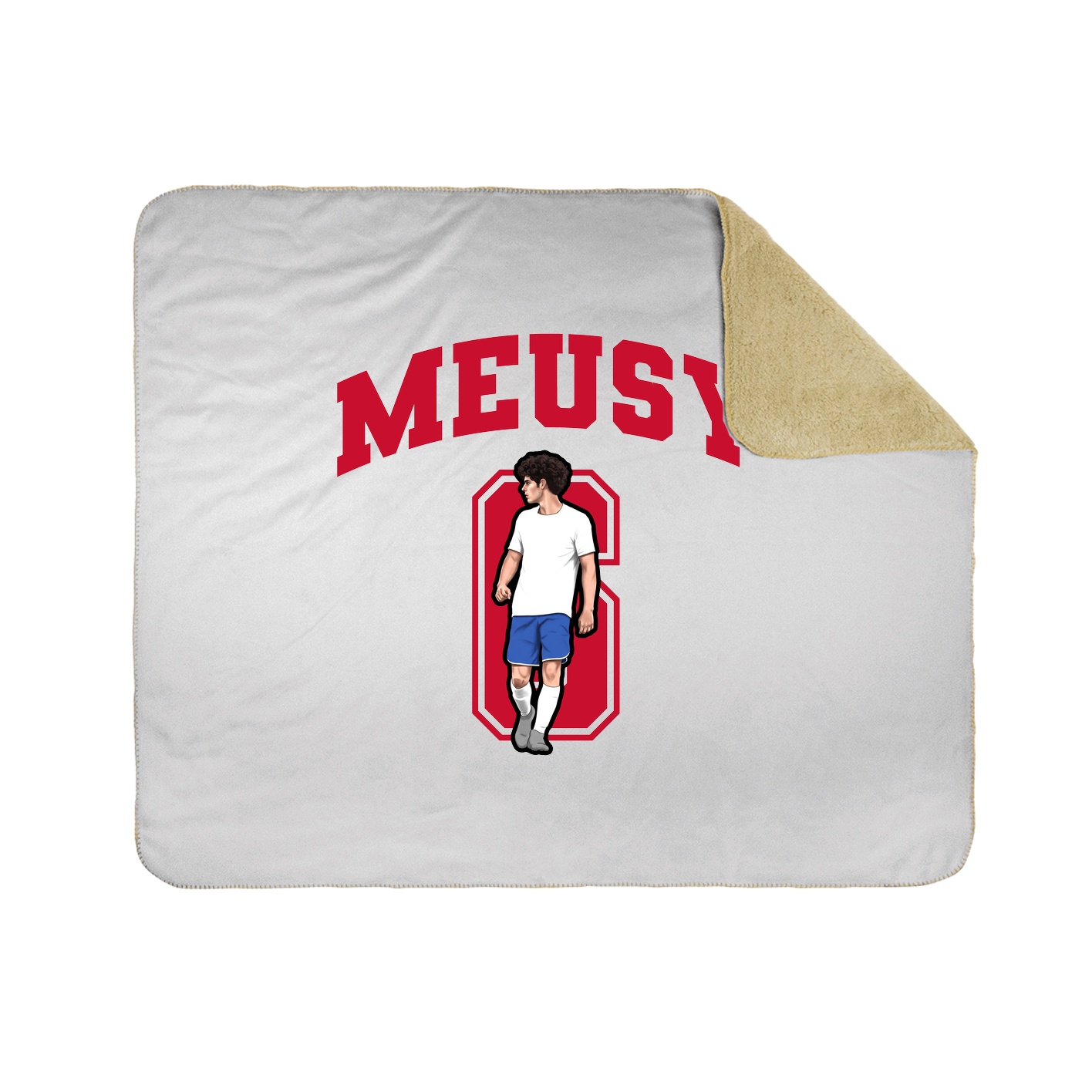 Throw Blanket — Number in White