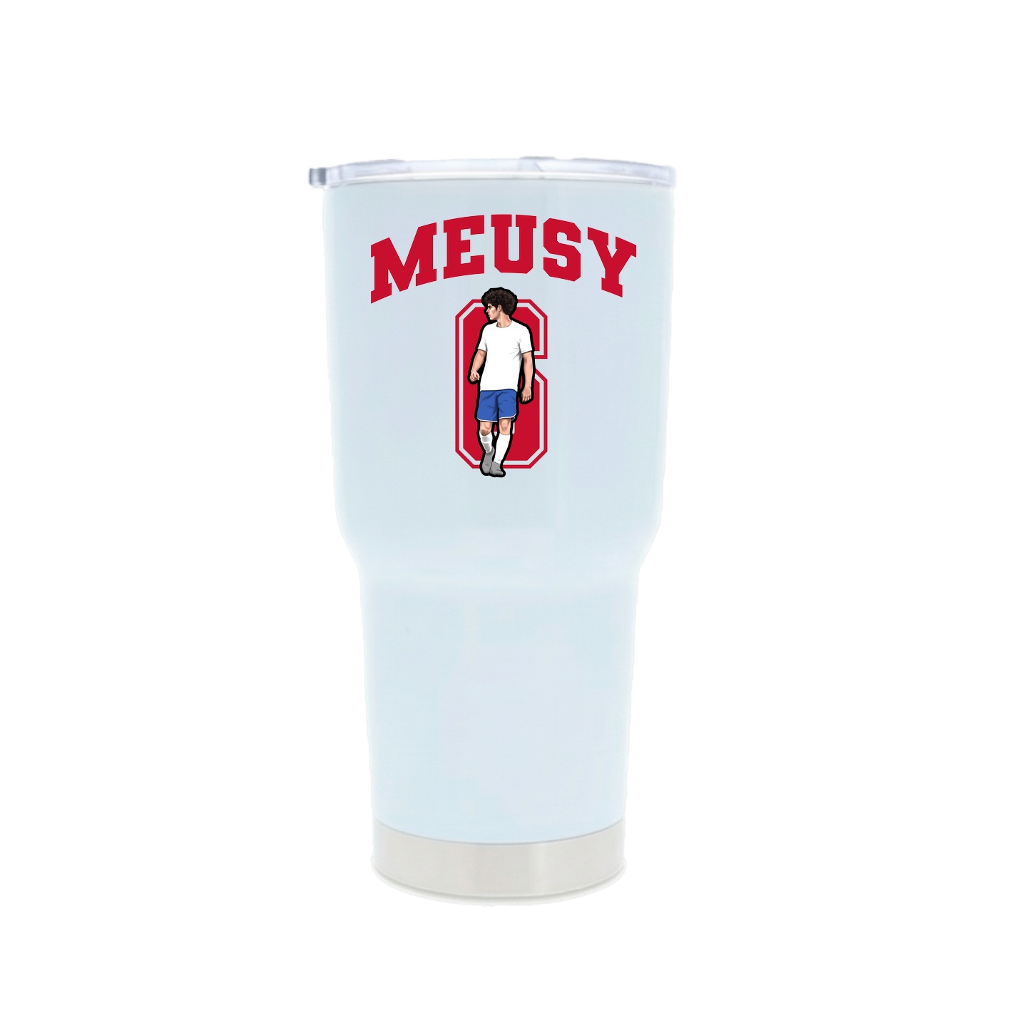 30oz Stainless Steel Tumbler — Number in White