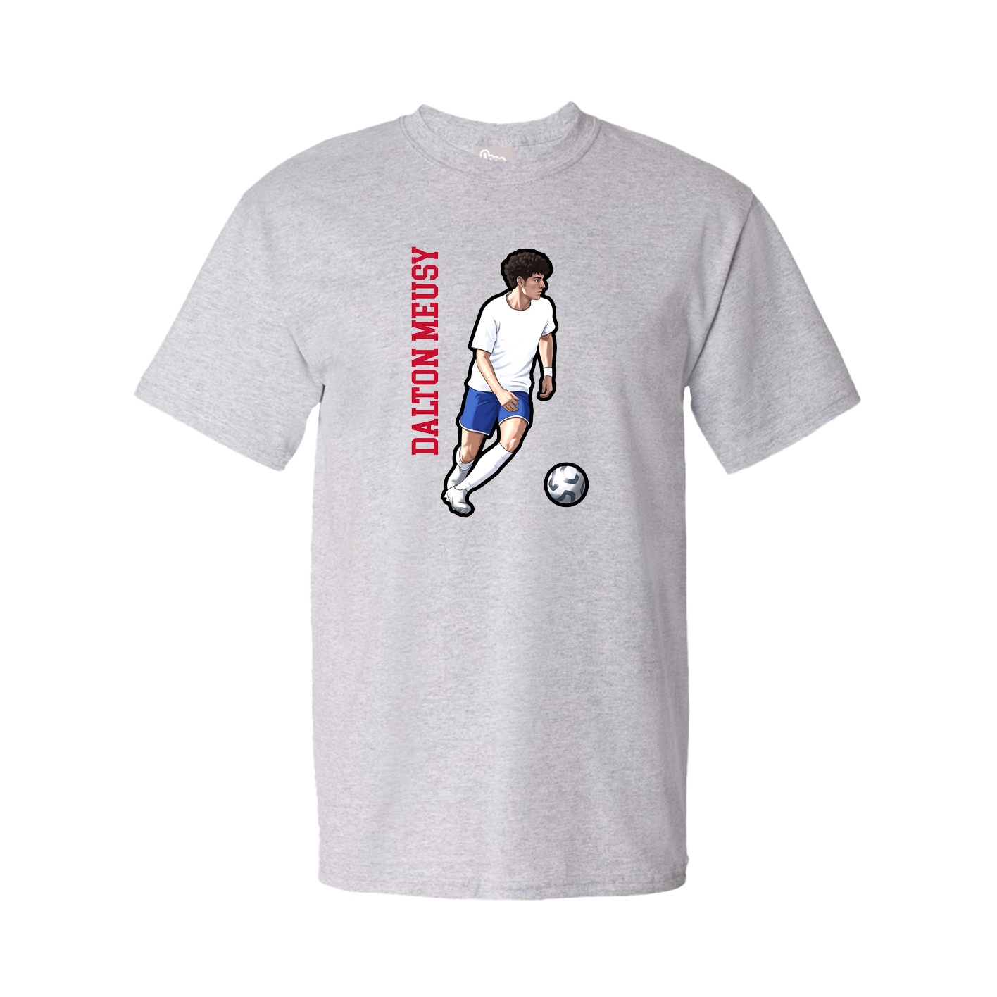 Tee — Name Vertical in Grey