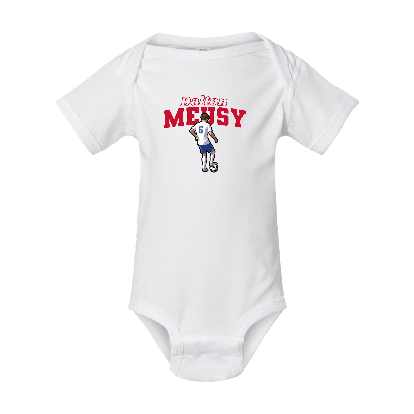 Baby Onesie — Name Arch in White
