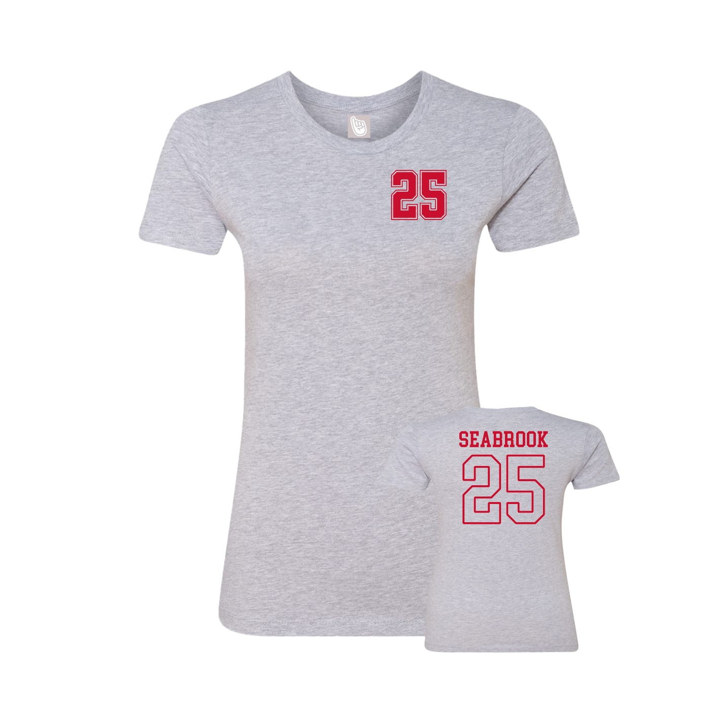 Womens Tee — Chest Back in Grey