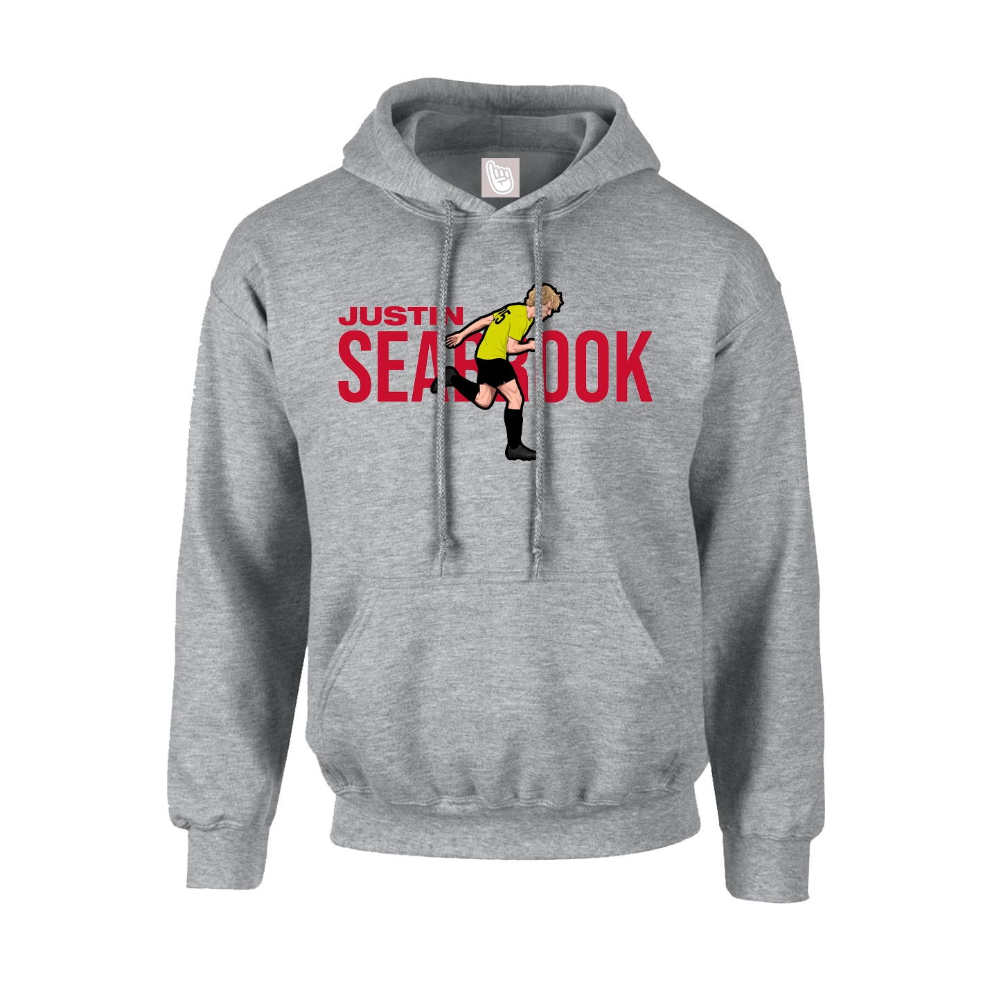 Youth Hoodie — Player Name in Grey