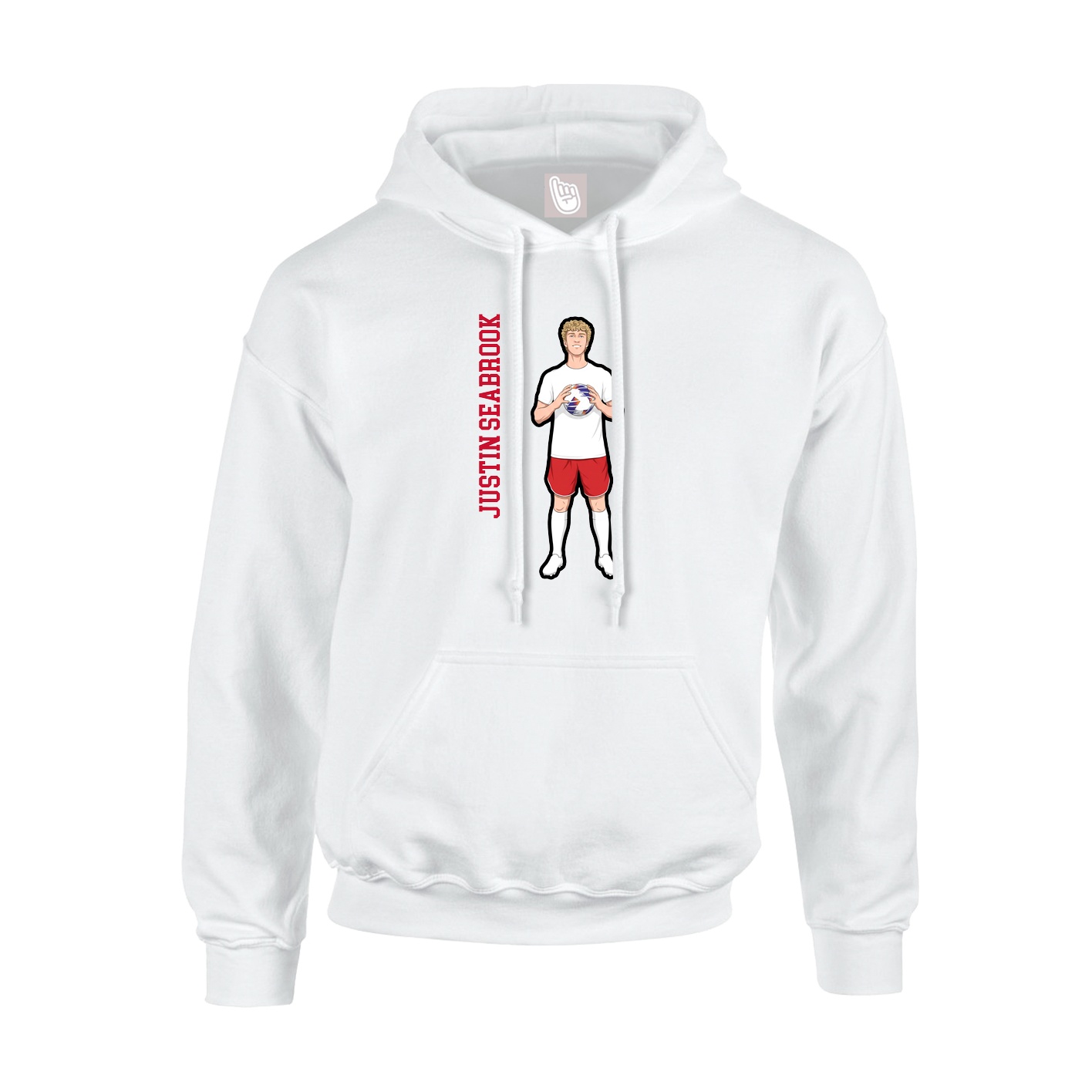 Hoodie — Name Vertical in White