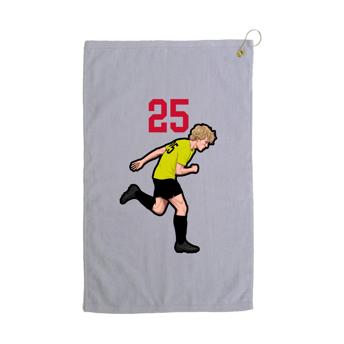 Golf Towel — Number Top in Grey