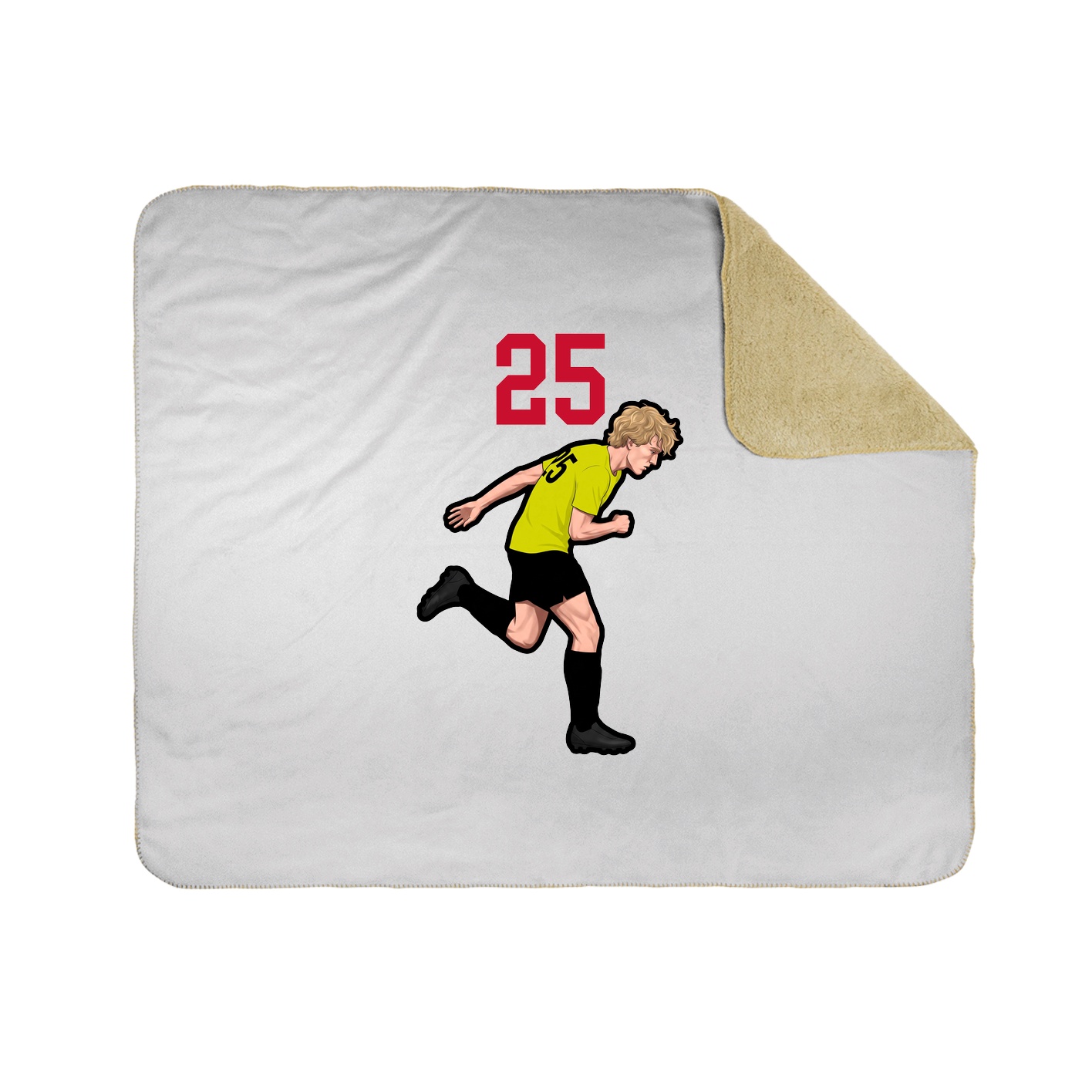 Throw Blanket — Number Top in White