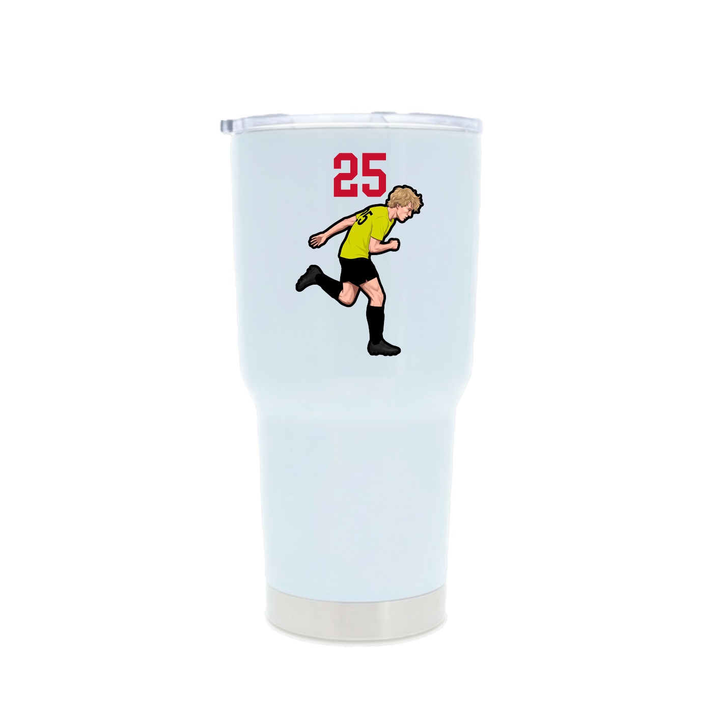 30oz Stainless Steel Tumbler — Number Top in White