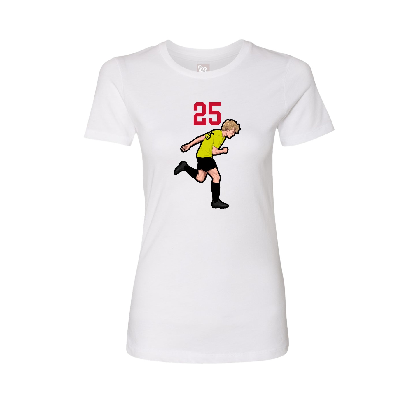 Fitted Women's Tee — Number Top in White