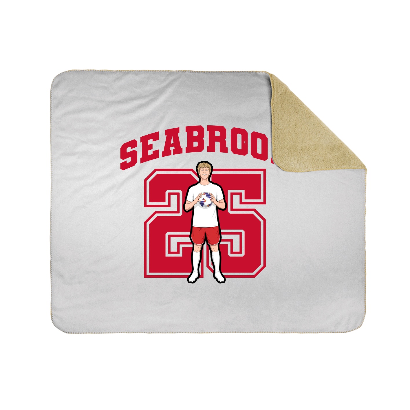 Throw Blanket — Number in White