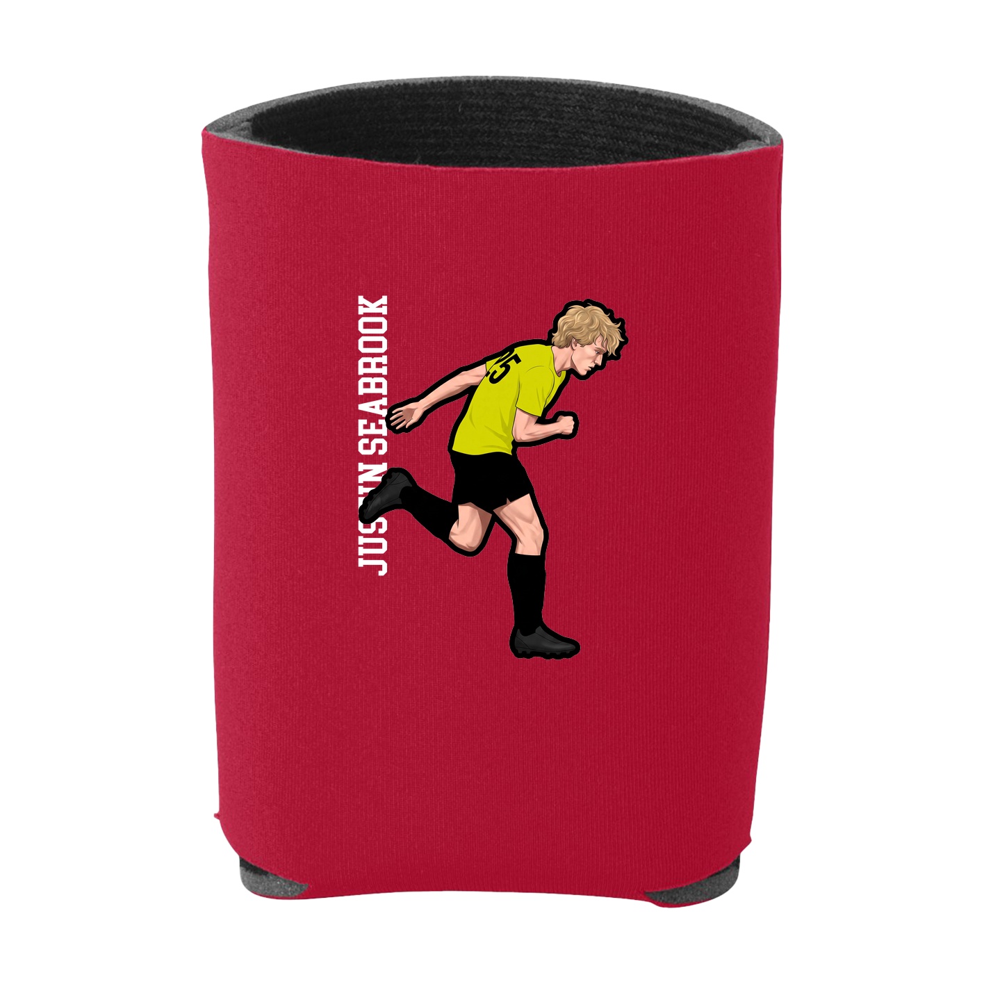 Can Holder — Name Vertical in Red