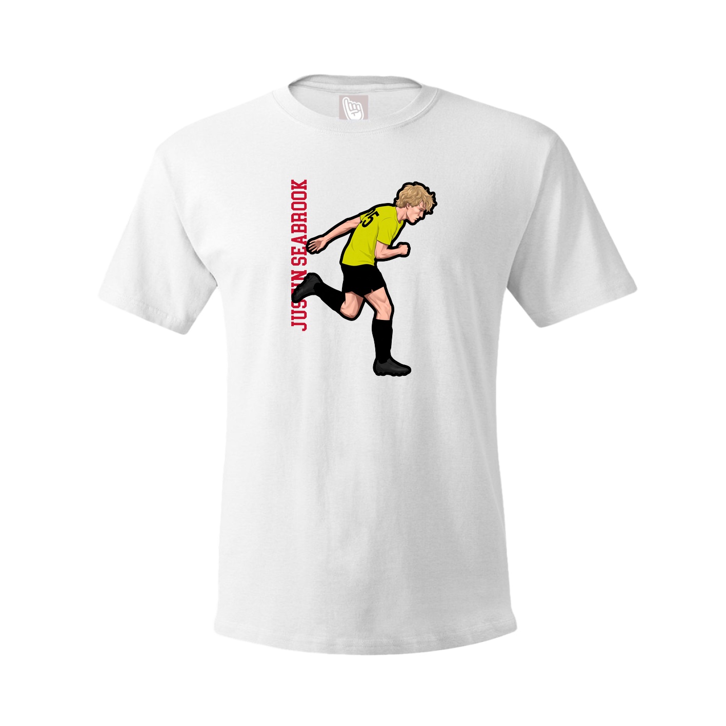 Tee — Name Vertical in White