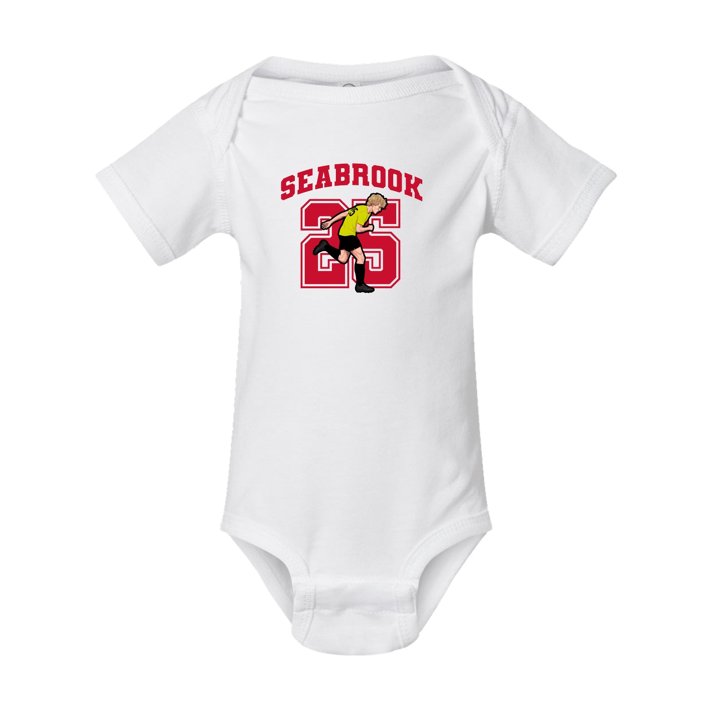 Baby Onesie — Number in White