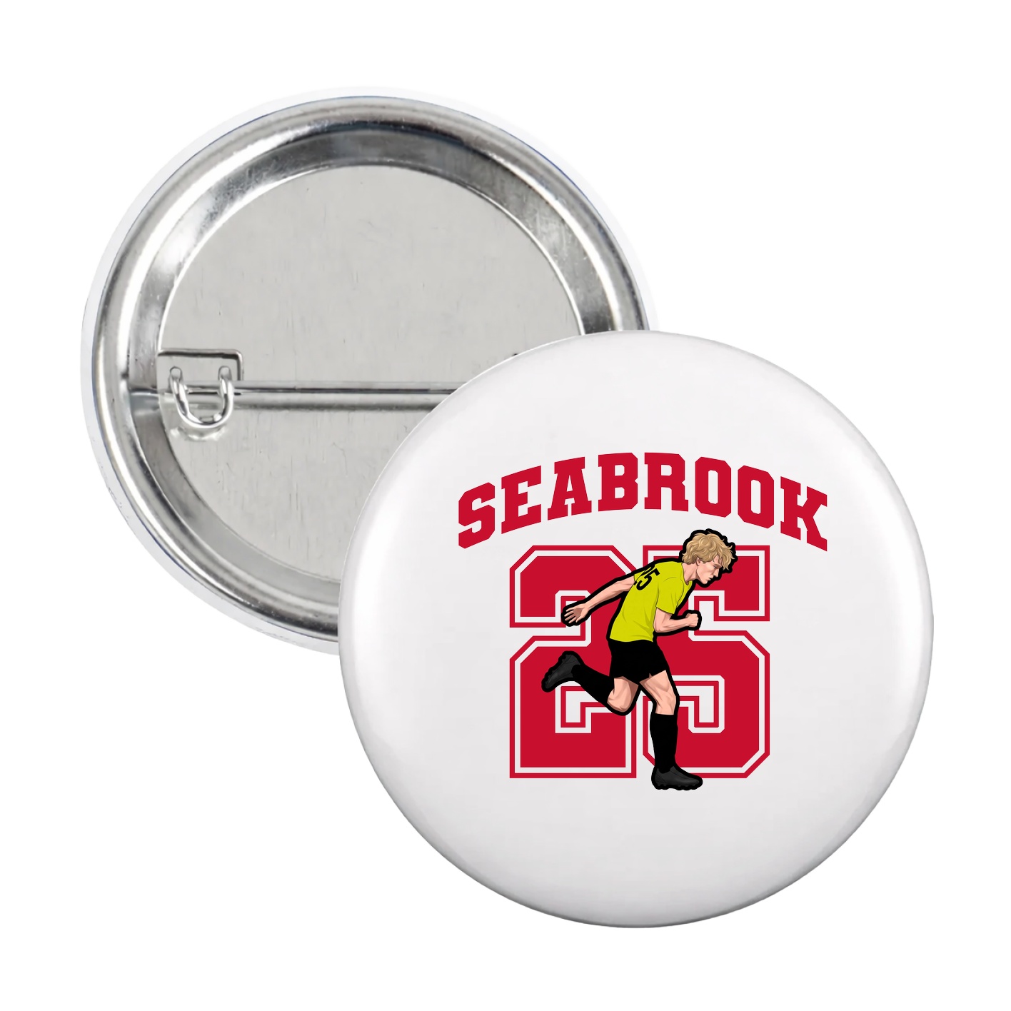 Game Day Button — Number in White