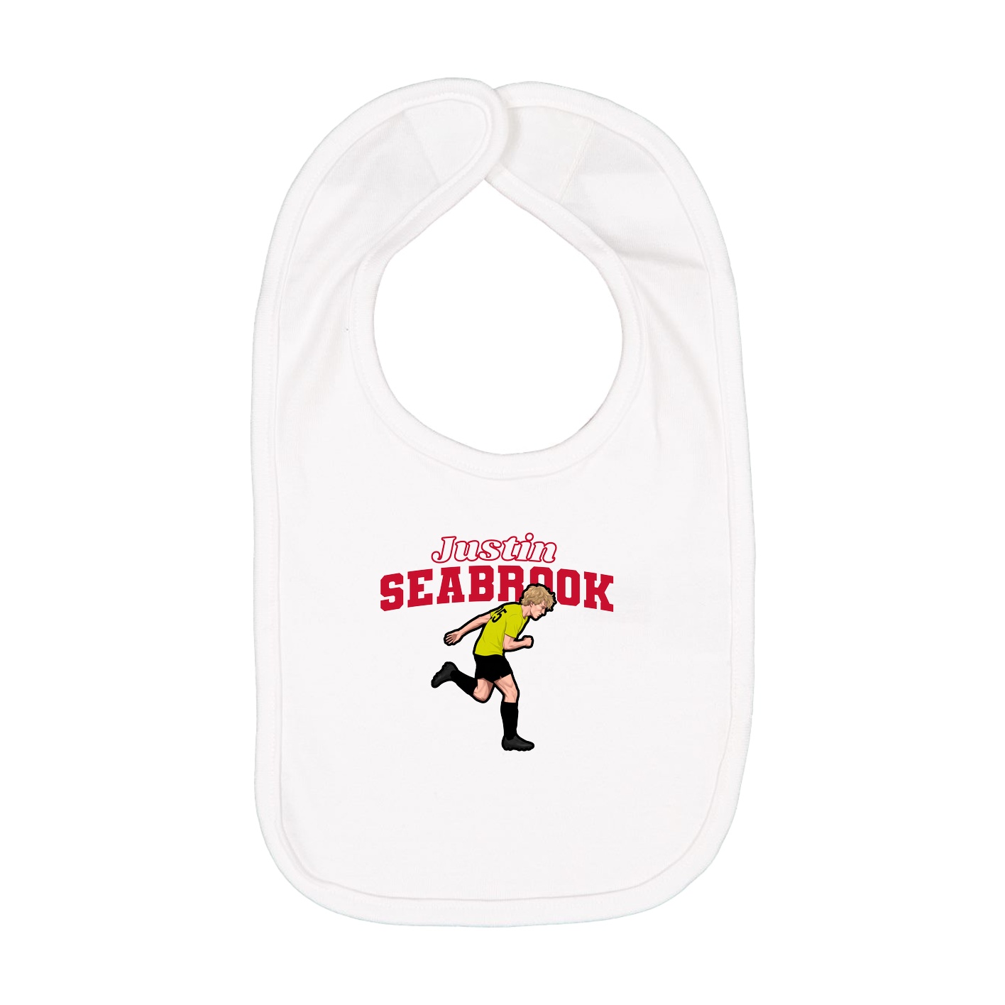 Infant Bib — Name Arch in White