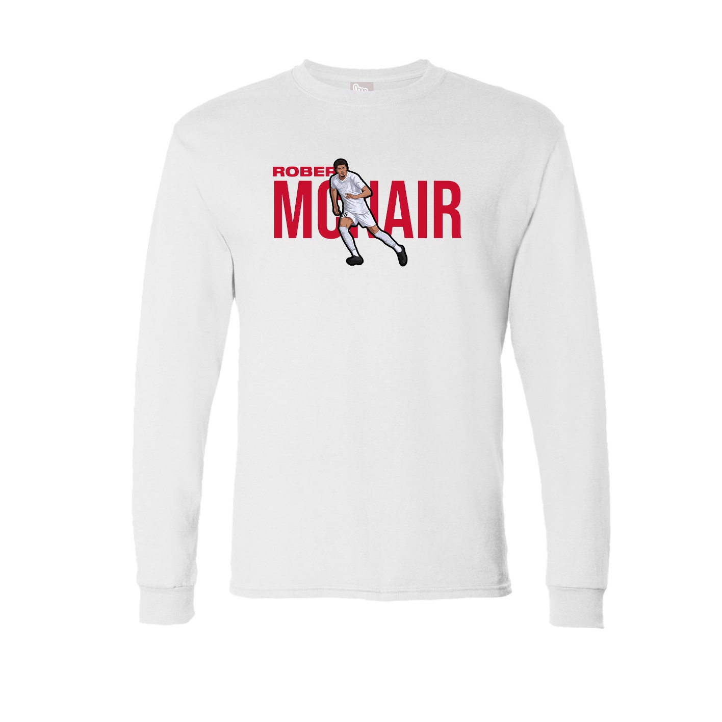Long Sleeve Tee — Player Name in White