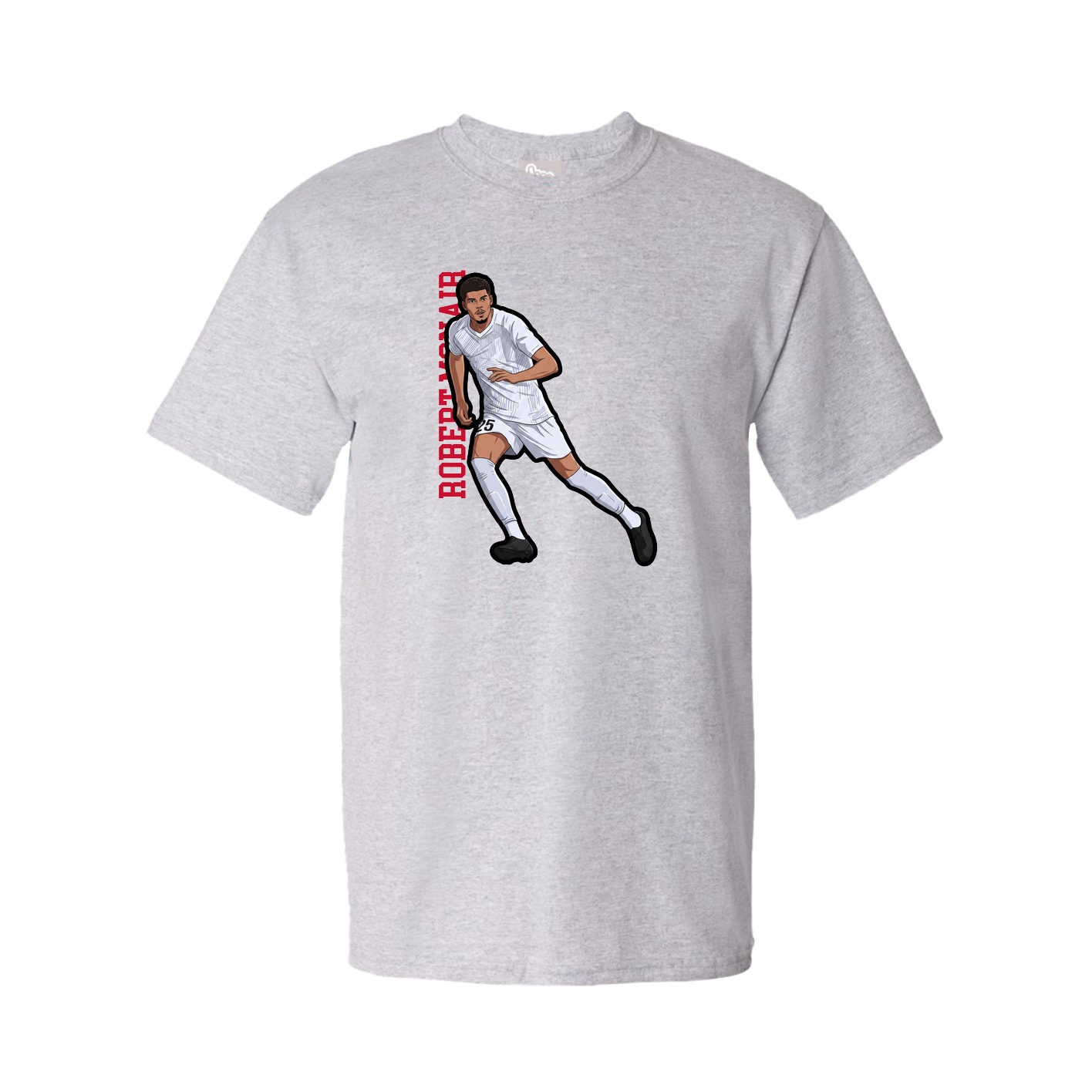 Youth Tee — Name Vertical in Grey