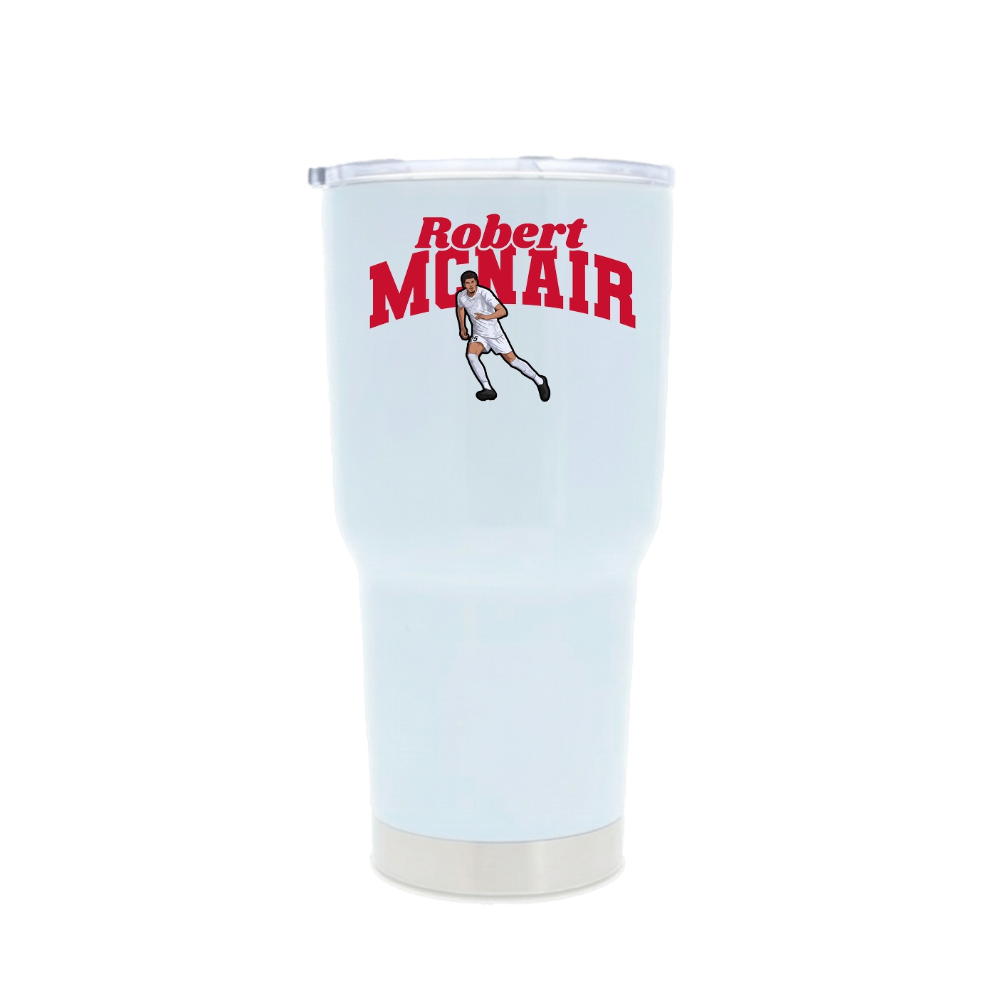 30oz Stainless Steel Tumbler — Signature Arch in White