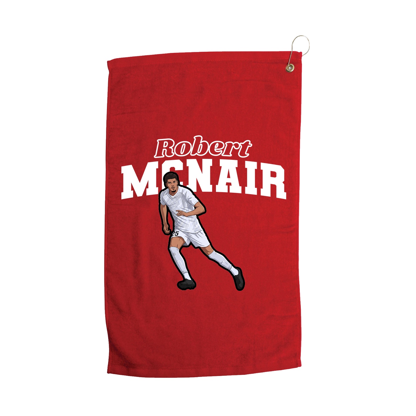 Golf Towel — Name Arch in Red