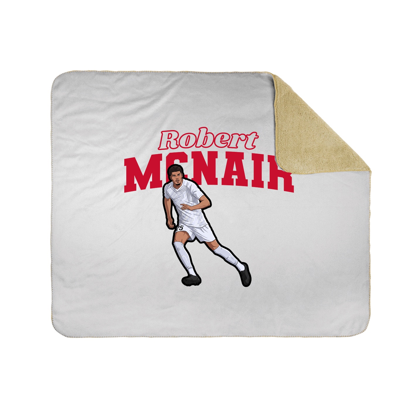 Throw Blanket — Name Arch in White