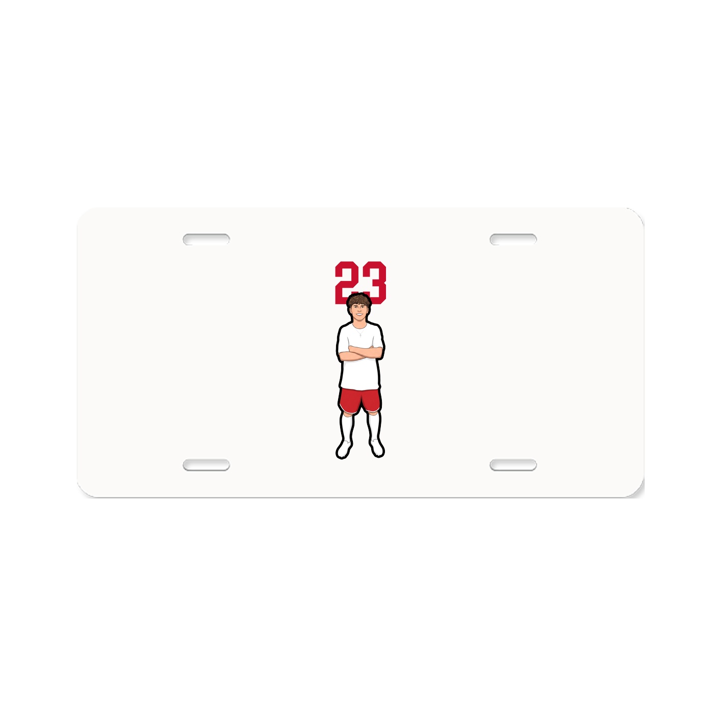 License Plate — Number Top in Classic