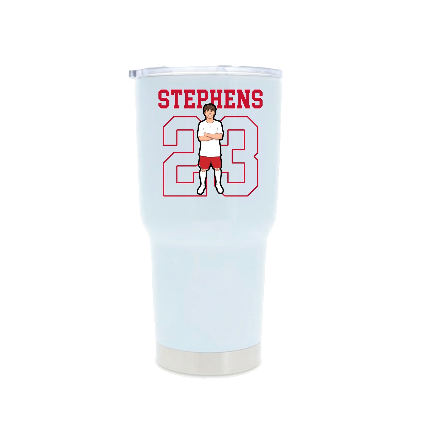 30oz Stainless Steel Tumbler — Shirsey in White