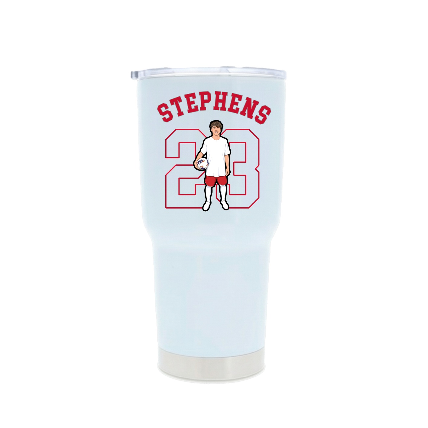 30oz Stainless Steel Tumbler — Shirsey Arch in White