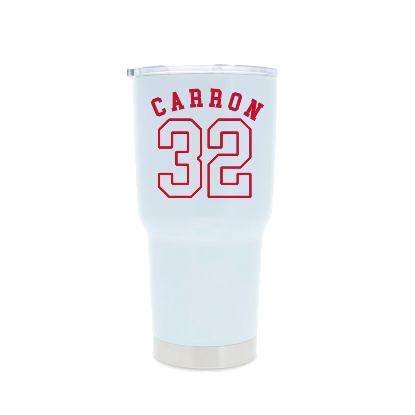 30oz Stainless Steel Tumbler — Shirsey Arch in White