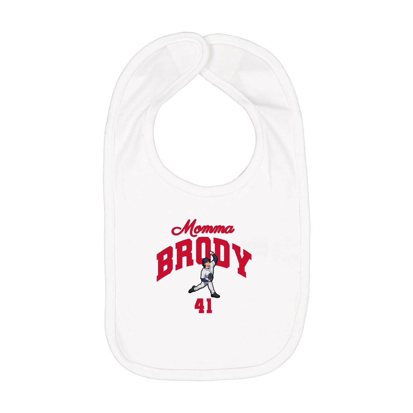 Infant Bib — Mothers Day Arch in White