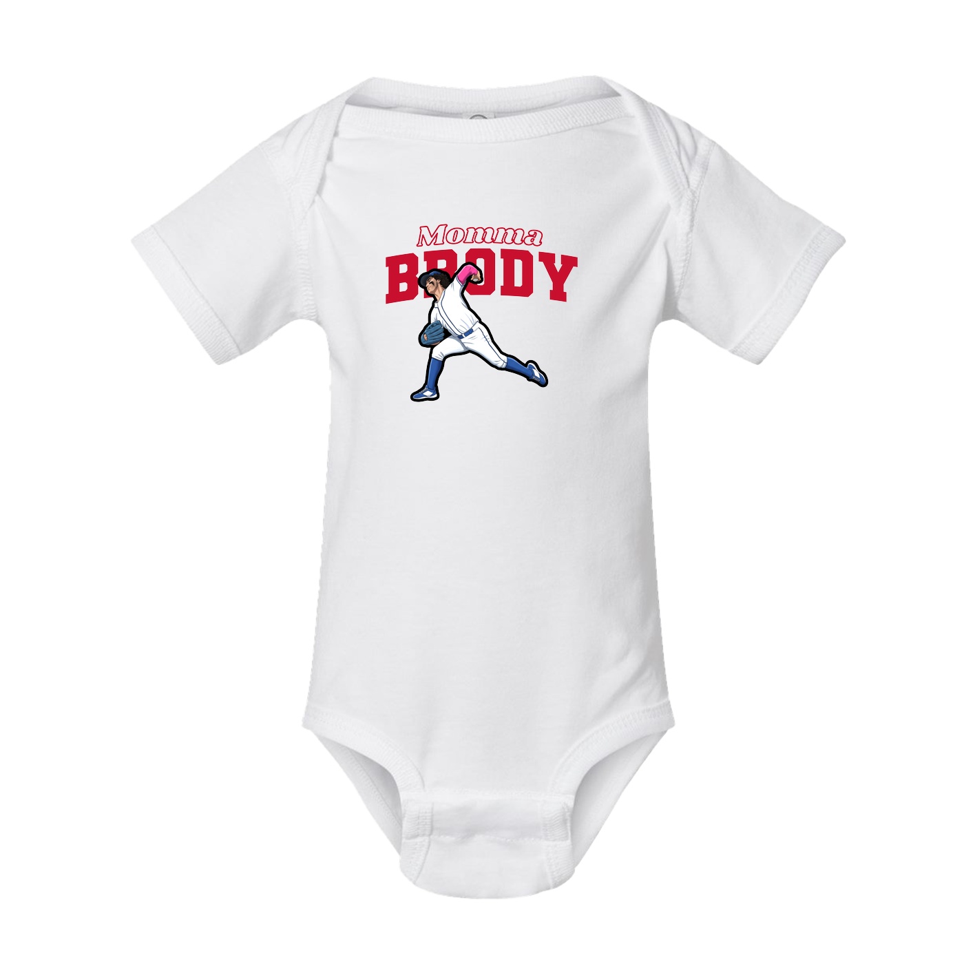 Baby Onesie — Mothers Day Block in White