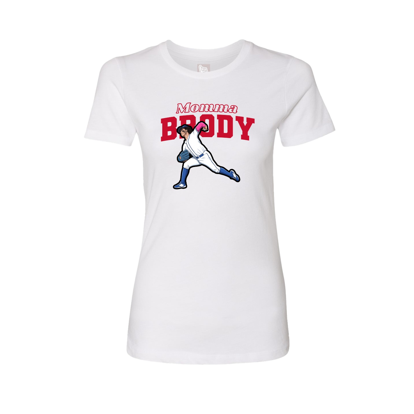 Womens Tee — Mothers Day Block in White