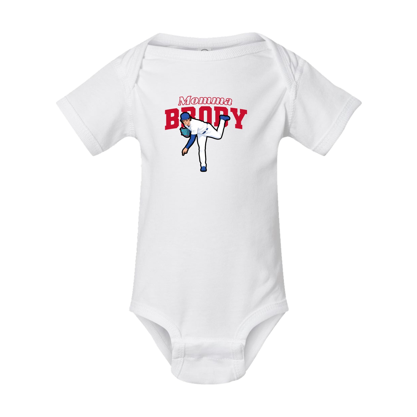 Baby Onesie — Mothers Day Block in White